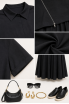 Черный комплект жакет и сарафан из котона plus size